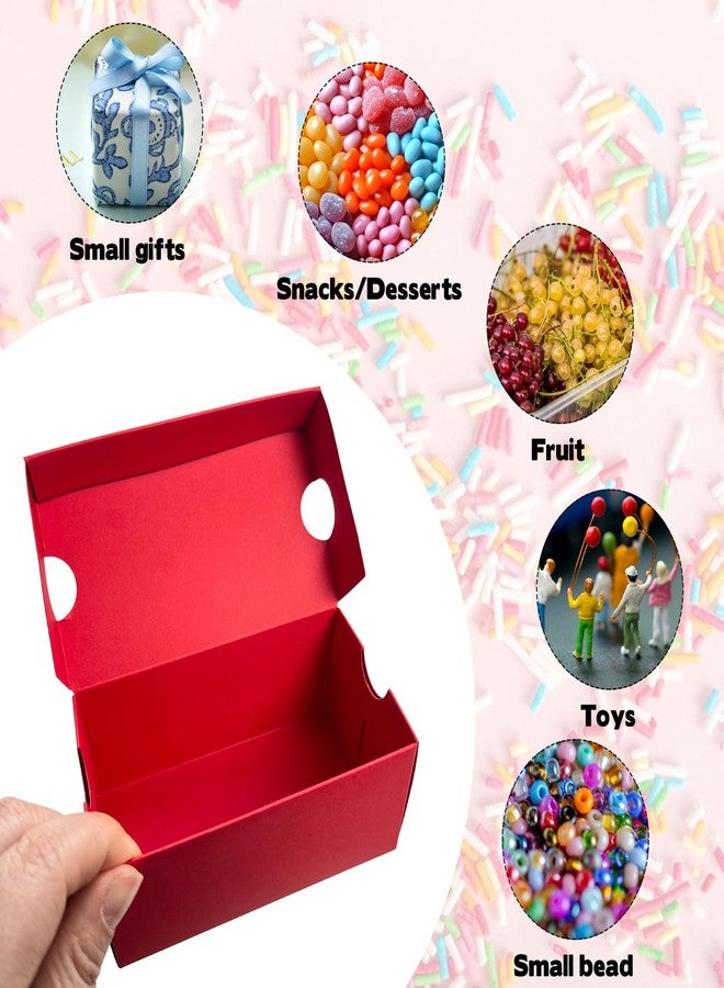 Foxtell 24 Pack Mini Sneaker Boxes for Party Favors 4.7 x 2.5 x 2 Inch Mini Shoe Gifts Boxes for Candies Cookies Snacks Sports Small Gift Case with Label for Wedding , Holiday, Birthday Party Favor (Red) - Image 5